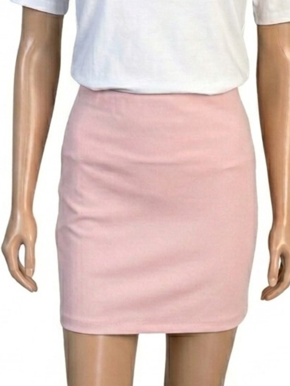 Le Chateau Dusty Rose Pencil Skirt Size Small Crepe Blush Pink Clean Girl Pastel